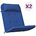 Cuscino per Sedia 2 pcs Blu 58 x 77 x 4.5 cm Tessuto Oxford - Foto miniatura 3