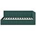 Cornice del letto ad angolo Verde Scuro 100 cm x 200 cm Velluto - Foto miniatura 5