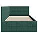 Cornice del letto ad angolo Verde Scuro 100 cm x 200 cm Velluto - Foto miniatura 6