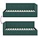 Cornice del letto ad angolo Verde Scuro 100 cm x 200 cm Velluto - Foto miniatura 9