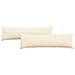 Cuscini da Divano 2 pcs Crema 145 x 40 cm Tessuto in Cords - Foto miniatura 1