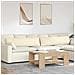 Cuscini da Divano 2 pcs Crema 145 x 40 cm Tessuto in Cords - Foto miniatura 2