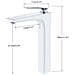 Rubinetto per lavabo da bagno, Blackswan, tipo M75, modello bianco /cromo, misura 30 cm - Foto miniatura 4