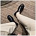 Scarpe Split Toe Comode - Scarpe Basse In Pu E Microfibra Per Uso Quotidiano Black 38 - Foto miniatura 4