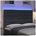 Testiera LED con testiera Grigio scuro 160 cm Poliestere - Foto miniatura 4