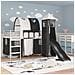 Struttura del letto loft per bambini Bianco e Nero Metallo - Foto miniatura 3