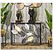 Tavolo Consolle Natura 3-multicolore-metallo-108x36,8x80 Cm - Foto miniatura 8