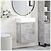 Mobile bagno con rubinetto Grigio Cemento 45,5 x 22,5 x 84 cm - Foto miniatura 2
