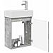 Mobile bagno con rubinetto Grigio Cemento 45,5 x 22,5 x 84 cm - Foto miniatura 3