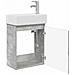 Mobile bagno con rubinetto Grigio Cemento 45,5 x 22,5 x 84 cm - Foto miniatura 4
