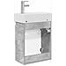 Mobile bagno con rubinetto Grigio Cemento 45,5 x 22,5 x 84 cm - Foto miniatura 7