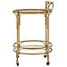 Carrello Bar Panama Rotondo In Ferro, Rattan E Vetro Ø 51x74 Cm - Foto miniatura 3