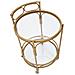 Carrello Bar Panama Rotondo In Ferro, Rattan E Vetro Ø 51x74 Cm - Foto miniatura 4