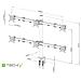 ICA-LCD 482-S - Supporto da scrivania per 6 Monitor 13-20'' con morsetto - Foto miniatura 2
