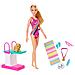 Barbie Nuotatrice Dramhouse Adventures con Tarmpolino, Cucciolo e Accessori GHK23 - Foto miniatura 1
