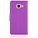 Custodia Compatibile Con Samsung Galaxy A3 2016 In Violetta Ametista - Coperchio Protettiva Con Chiusura Magnetica, Funzione Stand E Tasca Per Le Carte - Foto miniatura 3