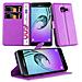 Custodia Compatibile Con Samsung Galaxy A3 2016 In Violetta Ametista - Coperchio Protettiva Con Chiusura Magnetica, Funzione Stand E Tasca Per Le Carte - Foto miniatura 8