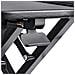 Scrivania ad angolo Sit Stand con Vassoio per Tastiera - Ampia Superficie (908x530mm) - Postazione di lavoro ergonomica per stare in piedi /seduto ad altezza regolabile - Supporta due monitor - Foto miniatura 5