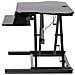 Scrivania ad angolo Sit Stand con Vassoio per Tastiera - Ampia Superficie (908x530mm) - Postazione di lavoro ergonomica per stare in piedi /seduto ad altezza regolabile - Supporta due monitor - Foto miniatura 6