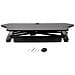 Scrivania ad angolo Sit Stand con Vassoio per Tastiera - Ampia Superficie (908x530mm) - Postazione di lavoro ergonomica per stare in piedi /seduto ad altezza regolabile - Supporta due monitor - Foto miniatura 10