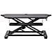Scrivania ad angolo Sit Stand con Vassoio per Tastiera - Ampia Superficie (908x530mm) - Postazione di lavoro ergonomica per stare in piedi /seduto ad altezza regolabile - Supporta due monitor - Foto miniatura 3