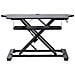 Scrivania ad angolo Sit Stand con Vassoio per Tastiera - Ampia Superficie (908x530mm) - Postazione di lavoro ergonomica per stare in piedi /seduto ad altezza regolabile - Supporta due monitor - Foto miniatura 4