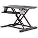 Scrivania ad angolo Sit Stand con Vassoio per Tastiera - Ampia Superficie (908x530mm) - Postazione di lavoro ergonomica per stare in piedi /seduto ad altezza regolabile - Supporta due monitor - Foto miniatura 1