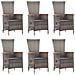 Set Mobili da Pranzo per Giardino 7 pz in Polyrattan Grigio - Foto miniatura 2
