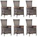 Set Mobili da Pranzo per Giardino 7 pz in Polyrattan Grigio - Foto miniatura 3
