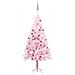 Set Albero Natale Artificiale con LED Palline Rosa 150 cm PVC - Foto miniatura 1