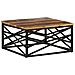 Tavolino Da Salotto 68x68x35 Cm In Legno Massello Di Recupero - Foto miniatura 1
