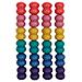 24 Perle Rotonde Doppie - Legno Arcobaleno - 22 Mm - Foto miniatura 1