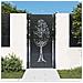 Cancello Giardino Antracite 105x205 Cm In Acciaio Design Albero - Foto miniatura 7