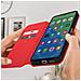 Custodia Per Xiaomi Redmi 12 Portafoglio Funzione Supporto Video Rossa - Foto miniatura 3
