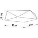 Lampada Da Soffitto Hexa 45 Bianco Sl. 0692 - Moderno Lampade Da Soffitto Bianco 15x45x45 Cm - Foto miniatura 4