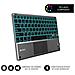 Tastiera con Touchpad Wireless 8436586740610  (Layout Spagnolo) Colore Nero. Grigio - Foto miniatura 1