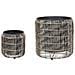 Set Di 2 Vasi Per Piante Brodiea Rattan Sintetico 26/45 Cm Marrone Chiaro - Foto miniatura 2