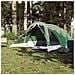 Tenda Da Campeggio A Cabina Per 4 Persone Verde Impermeabile - Foto miniatura 5