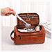 Borsa Da Toilette Da Viaggio Premium Da Uomo Brown - Foto miniatura 4