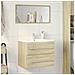 Mobile Lavabo Rovere Sonoma 60x38,5x48 Cm In Legno Multistrato - Foto miniatura 3