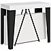 Consolle allungabile 90x40/300 cm Algo bianco frassino telaio antracite - Foto miniatura 1