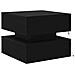 Tavolino da Salotto con Luci LED Rovere Nero 50x50x40 cm - Foto miniatura 2