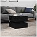 Tavolino da Salotto con Luci LED Rovere Nero 50x50x40 cm - Foto miniatura 3