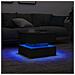 Tavolino da Salotto con Luci LED Rovere Nero 50x50x40 cm - Foto miniatura 5