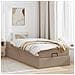 Struttura Letto Pouf Con Materasso 100x200 Cm Similpelle - Foto miniatura 3