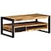 Tavolino Da Salotto 90x50x36 Cm Legno Massello Di Mango Grezzo - Foto miniatura 1