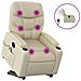 Poltrona Alzapersona Elettrica Reclinabile Crema in Similpelle - Foto miniatura 1