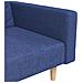 Divano Letto a 2 Posti con 2 Cuscini Blu in Tessuto - Foto miniatura 9