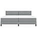 Letto Box Spring con Materasso Grigio Chiaro 200x200 cm Tessuto - Foto miniatura 8