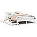 Letto senza Materasso Bianco 140x200 cm Legno Massello di Pino - Foto miniatura 1